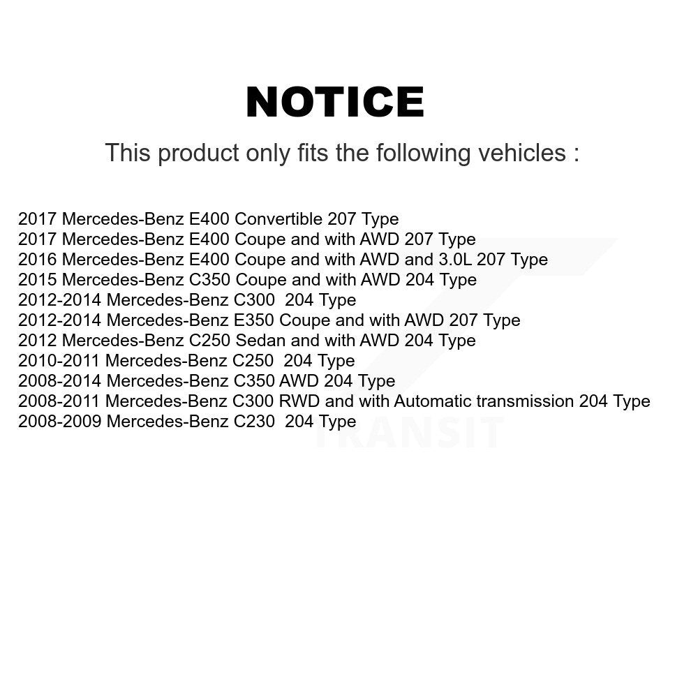 Rear CV Axle Drive Shaft Assembly Kit For Mercedes-Benz C300 C350 C250 E350 E400 C230 KCV-100395