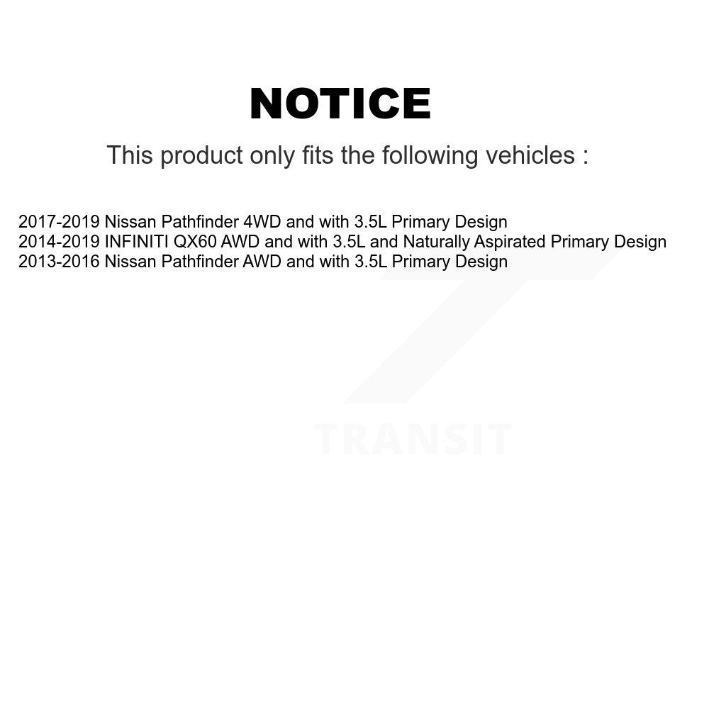 Front Rear CV Axle Drive Shaft Kit For Nissan Pathfinder INFINITI QX60 Primary Design KCV-100412