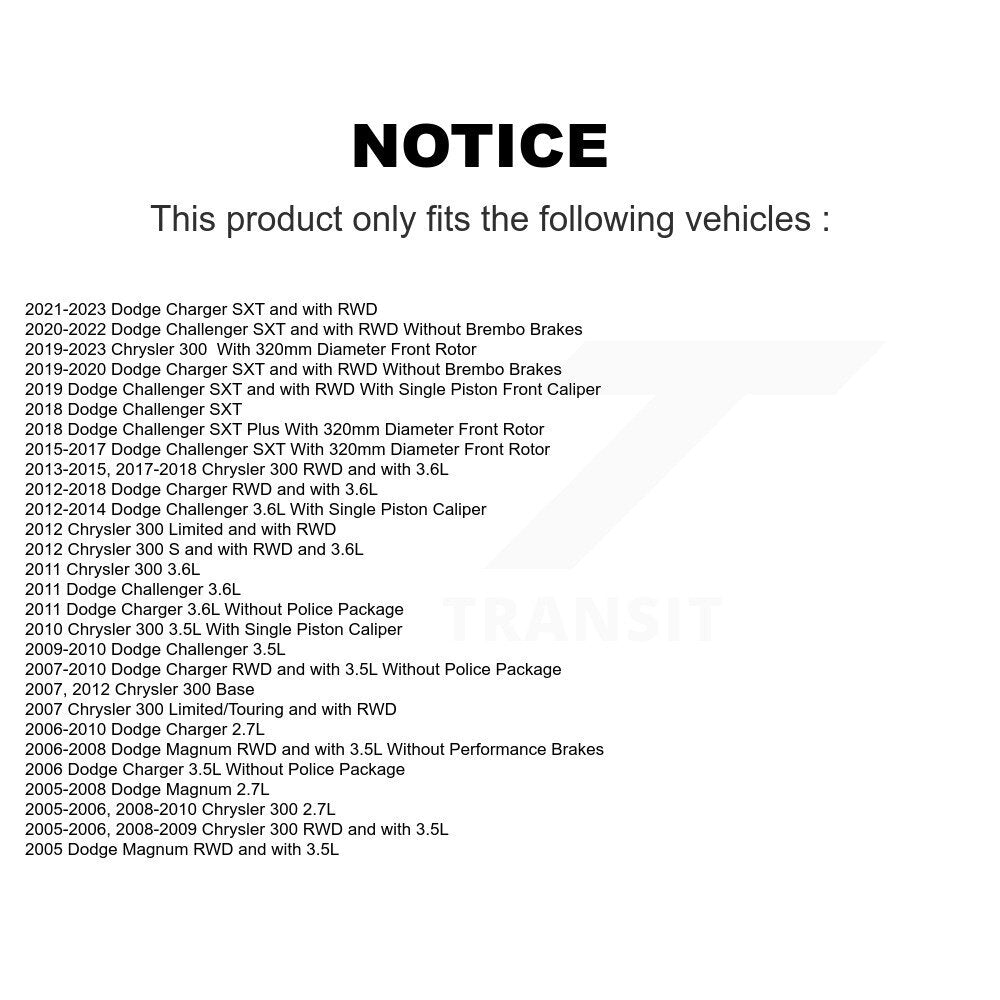 Front Rear Ceramic Brake Pads Kit For Dodge Charger Chrysler 300 Challenger