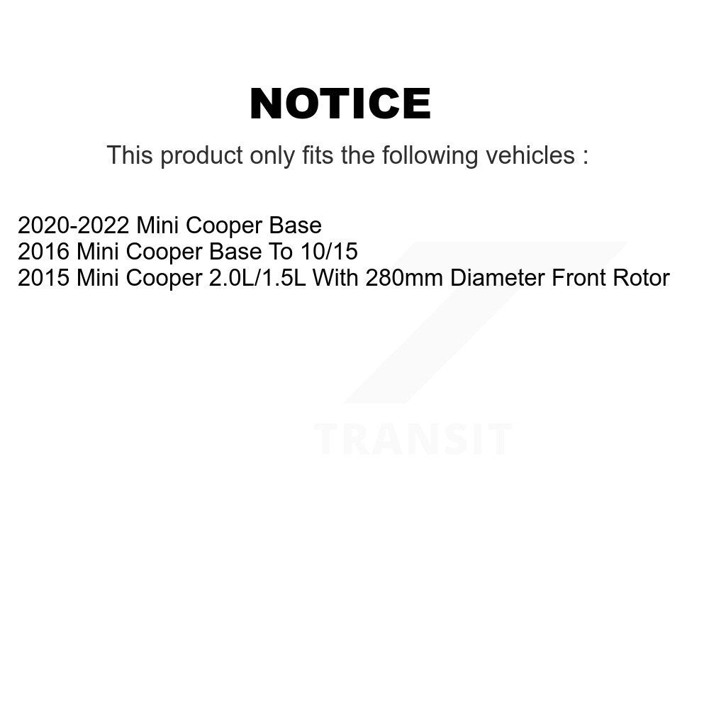 Front Rear Ceramic Brake Pads Kit For Mini Cooper