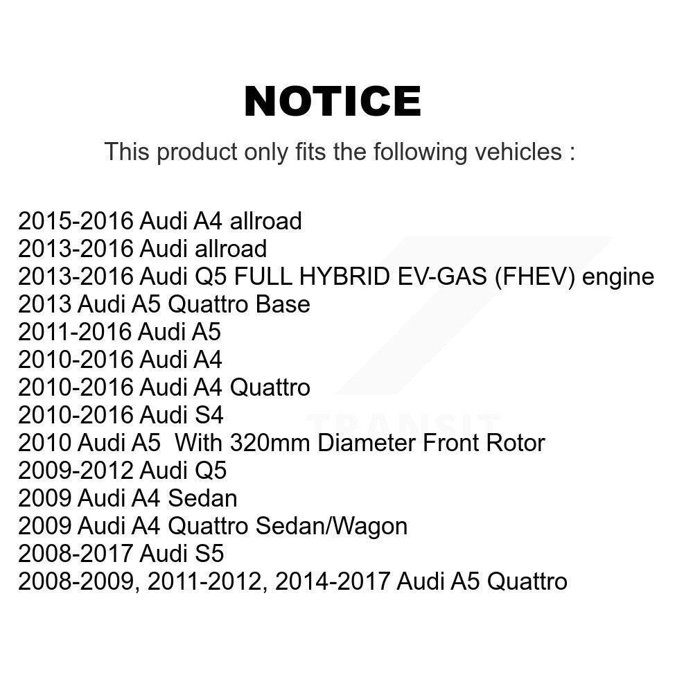 Front Rear Ceramic Brake Pads Kit For Audi Q5 A4 Quattro A5 allroad S5
