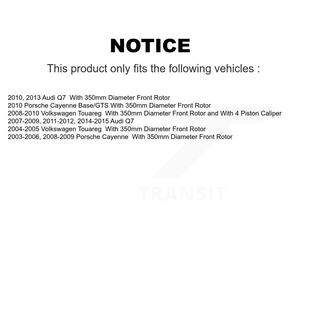 Front Rear Ceramic Brake Pads Kit For Audi Q7 Porsche Cayenne Volkswagen Touareg