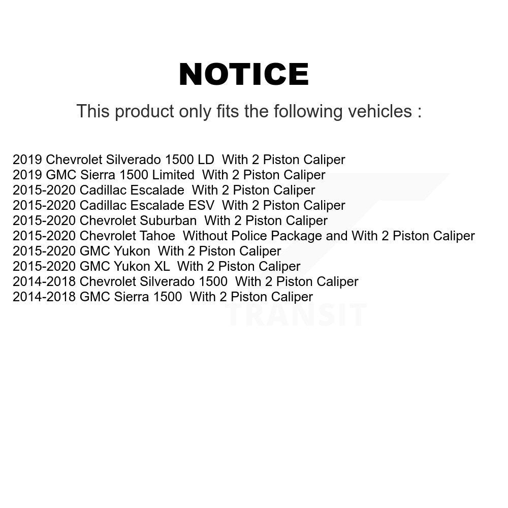 Front Rear Ceramic Brake Pads Kit For Chevrolet Silverado 1500 GMC Sierra Tahoe