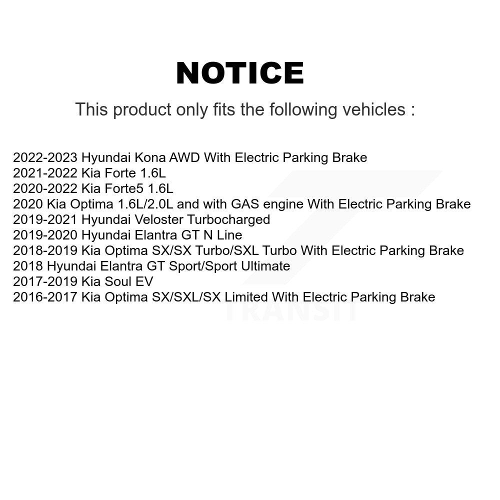 Front Rear Ceramic Brake Pad Kit For Kia Optima Soul Hyundai Elantra GT Veloster