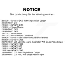 Charger l'image dans la galerie, Front Rear Ceramic Brake Pad Kit For INFINITI Nissan G37 Murano G35 FX35 M35 M37