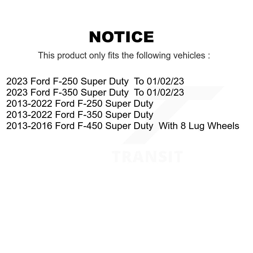 Front Rear Ceramic Brake Pads Kit For Ford F-250 Super Duty F-350 F-450
