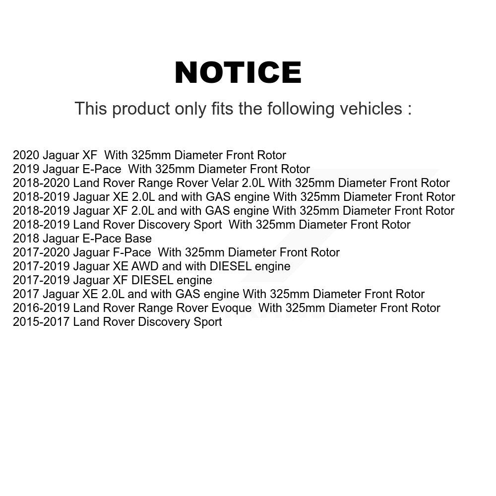 Front Rear Ceramic Brake Pad Kit For Land Rover Jaguar F-Pace Discovery Sport XE