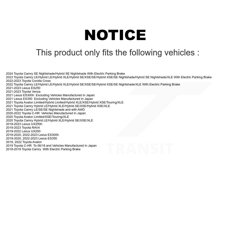 Kit de plaquettes de frein en céramique avant et arrière, pour Toyota Camry RAV4 Lexus C-HR ES350 Avalon 
