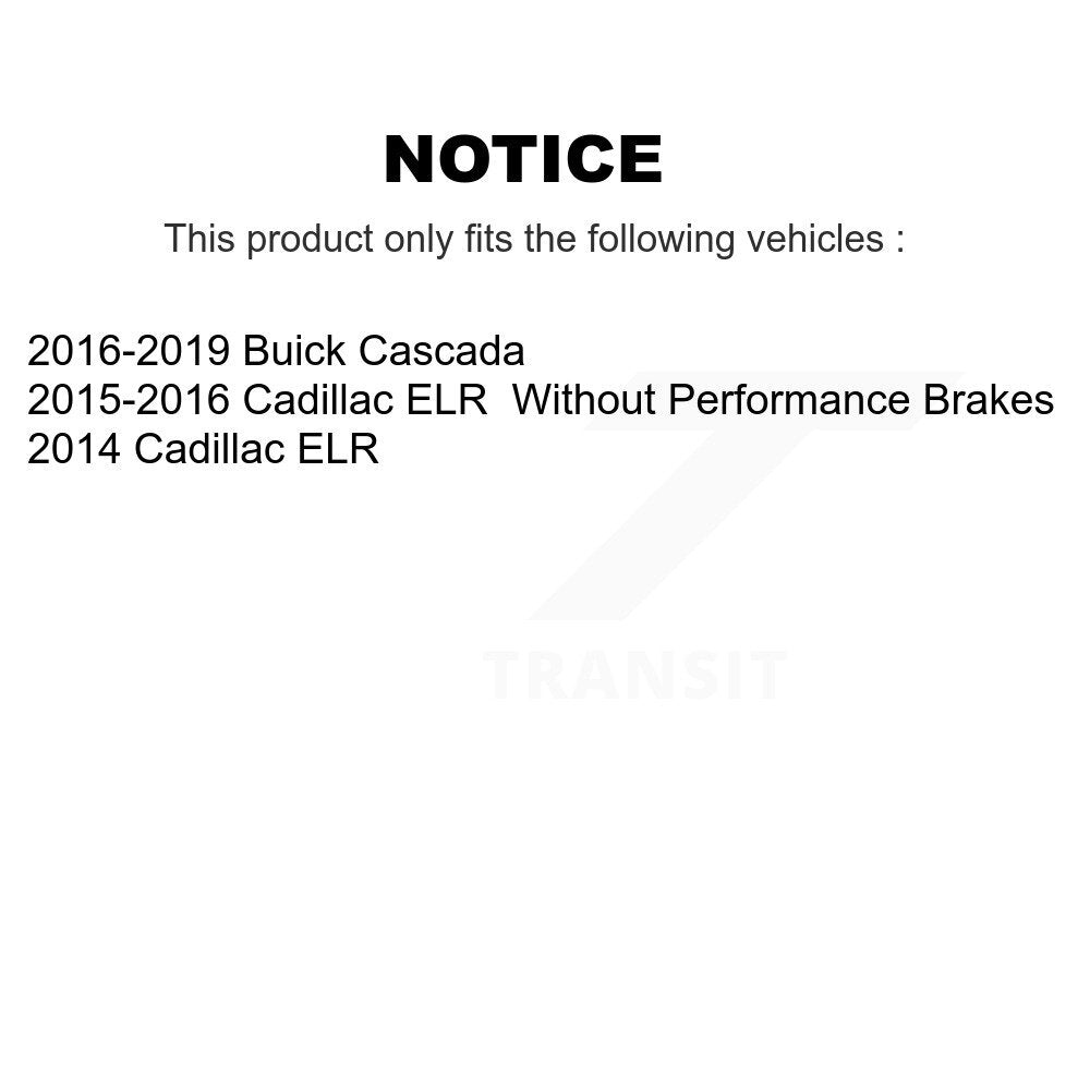 Kit de plaquettes de frein en céramique avant et arrière, pour Buick Cascada Cadillac ELR 