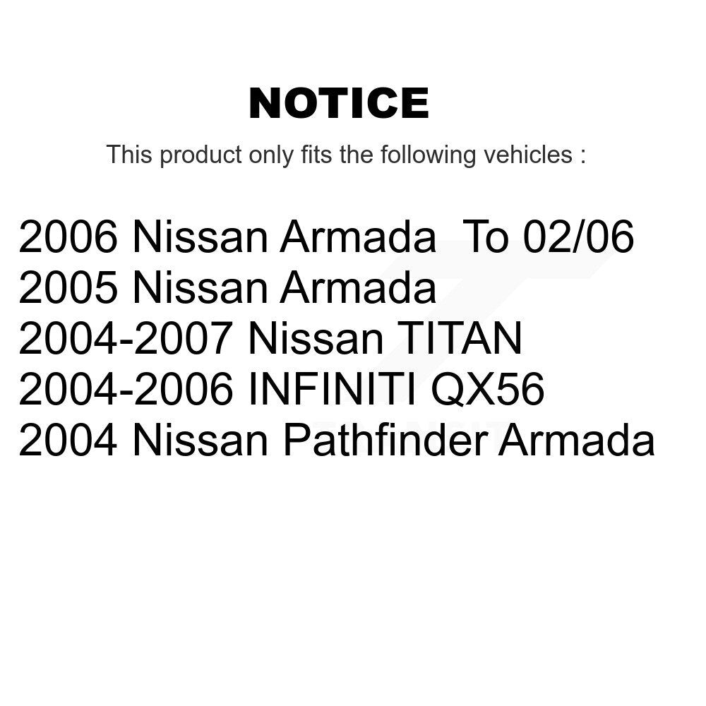 Kit de plaquettes de frein en céramique avant et arrière, pour Nissan Titan Armada Pathfinder INFINITI 