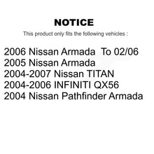 Charger l'image dans la galerie, Kit de plaquettes de frein en céramique avant et arrière, pour Nissan Titan Armada Pathfinder INFINITI 