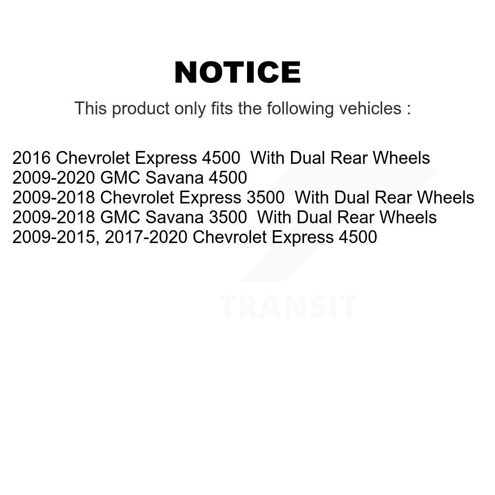 Kit de plaquettes de frein en céramique avant et arrière, pour Chevrolet Express 3500 GMC Savana 4500 