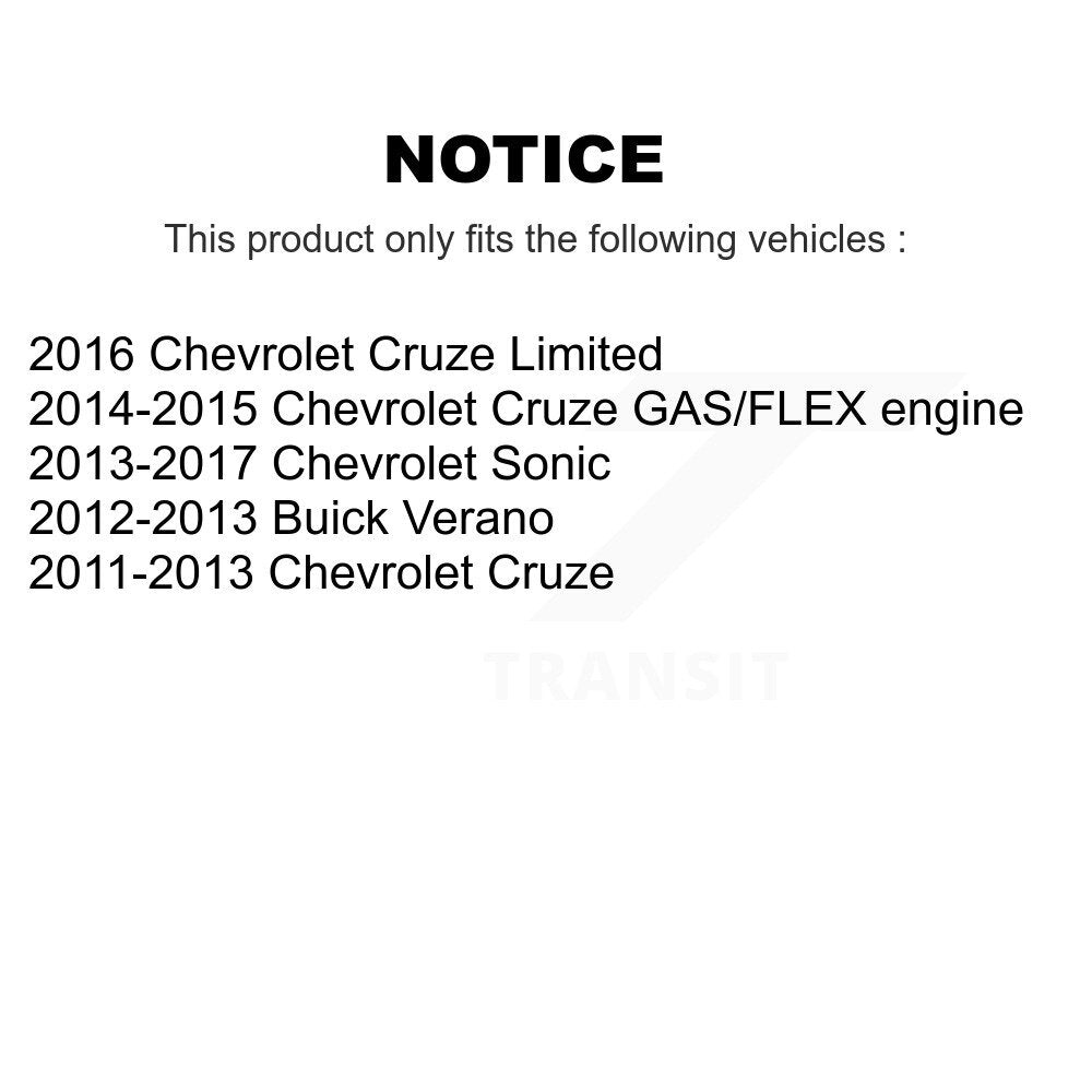 Front Rear Ceramic Brake Pads Kit For Chevrolet Cruze Buick Sonic Encore Trax