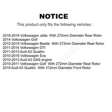 Charger l'image dans la galerie, Front Rear Ceramic Brake Pads Kit For Volkswagen Jetta Beetle GTI Eos Golf Audi