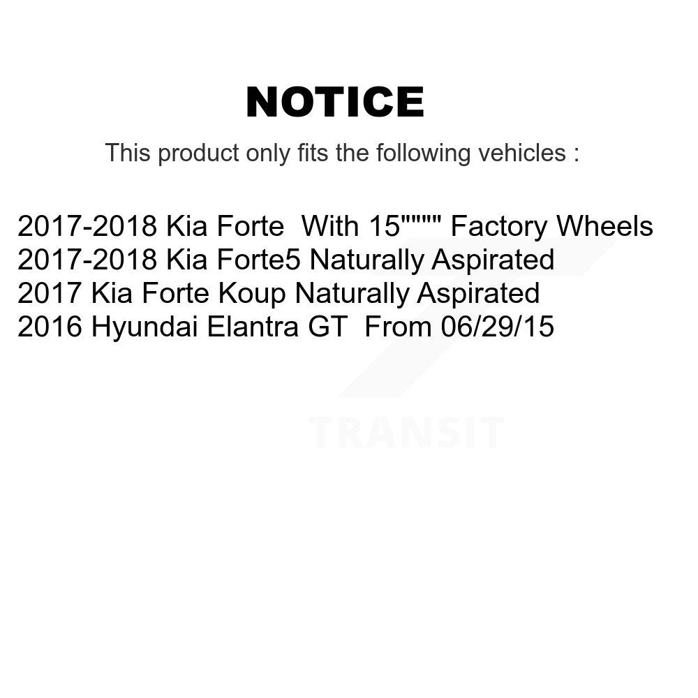 Front Rear Ceramic Brake Pads Kit For Kia Forte Hyundai Elantra GT Forte5 Koup