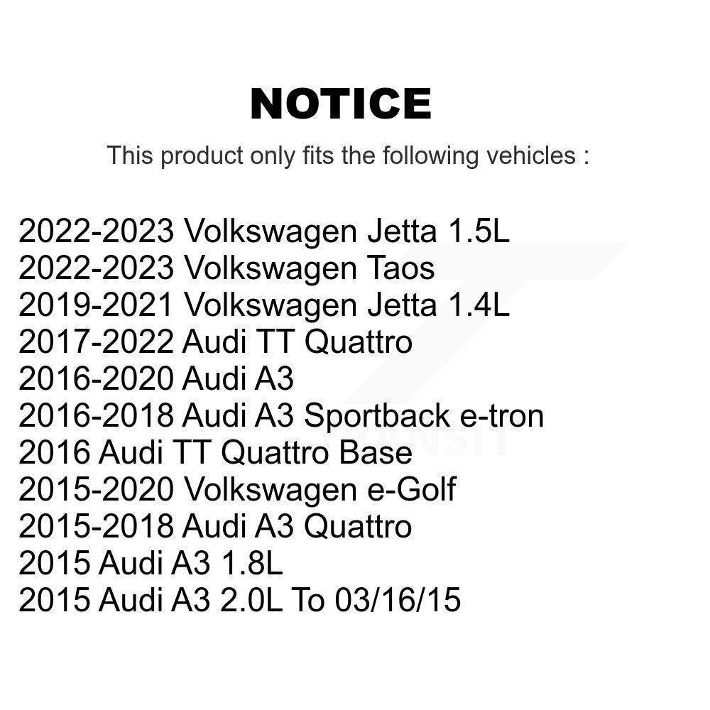 Front Rear Ceramic Brake Pads Kit For Volkswagen Jetta Audi A3 Quattro e-Golf TT