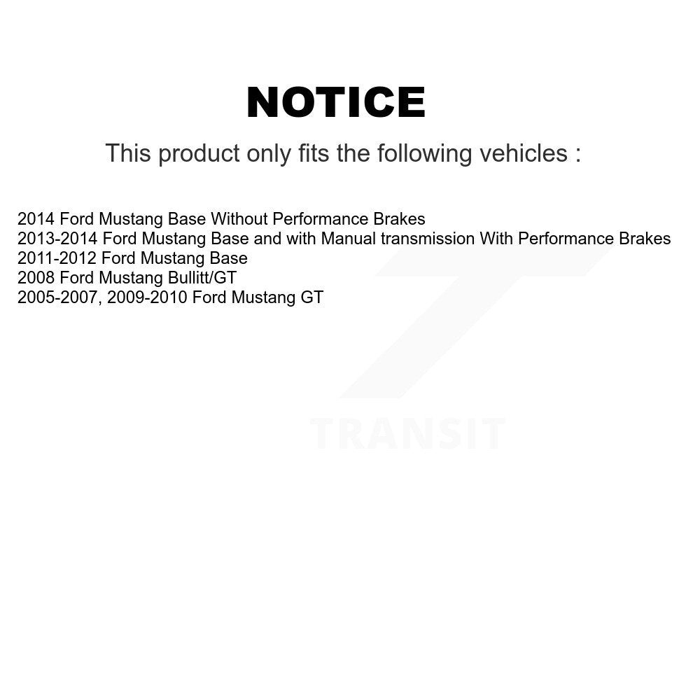 Kit de rotors de frein à disque fendus percés avant et arrière pour Ford Mustang 