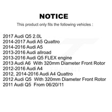 Charger l&#39;image dans la galerie, Kit de rotors de frein à disque à fente avant et arrière, pour Audi Q5 A4 A5 Quattro allroad A6 