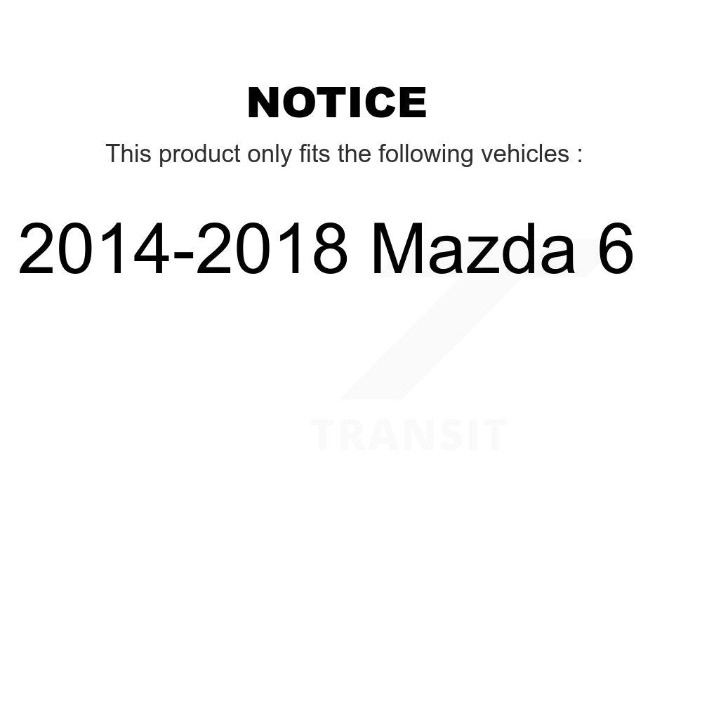 Kit de rotors de frein à disque fendus percés avant et arrière pour Mazda 6 2014-2018 