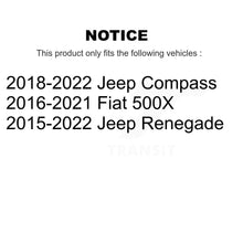 Charger l'image dans la galerie, Front Drill Slot Brake Rotor Ceramic Pad Kit For Jeep Renegade Compass Fiat 500X