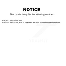 Load image into Gallery viewer, Front Coated Drilled Slotted Disc Brake Rotors &amp; Ceramic Pad Kit For Mini Cooper