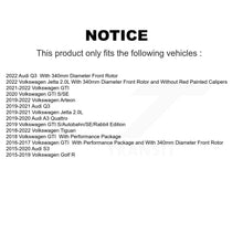 Charger l'image dans la galerie, Front Drilled Slot Brake Rotor Ceramic Pad Kit For Volkswagen Tiguan Jetta GTI R