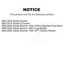Charger l'image dans la galerie, Front Drilled Slot Disc Brake Rotor Ceramic Pad Kit For Toyota Tacoma 4Runner FJ