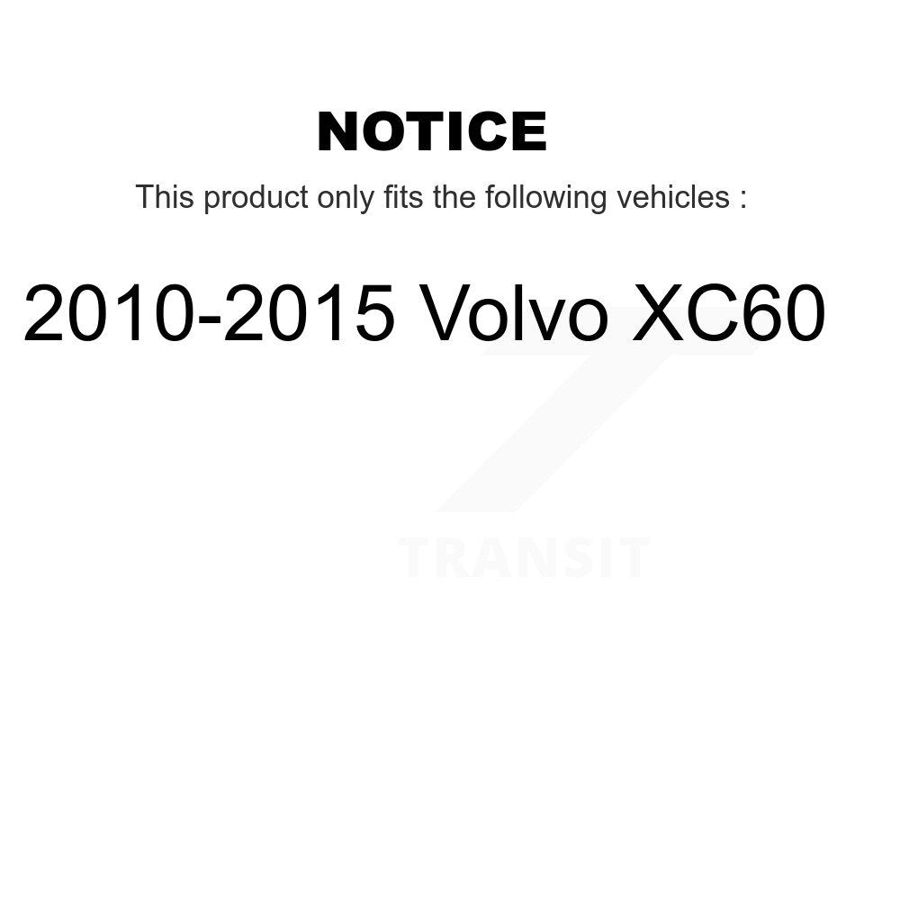 [Front] 2010-2015 Volvo XC60 Performance Drilled & Slotted Brake Rotor & Ceramic Pads Kit For Max Braking