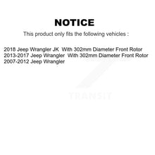 Charger l'image dans la galerie, Front Coated Drilled Slot Disc Brake Rotors Ceramic Pad Kit For Jeep Wrangler JK