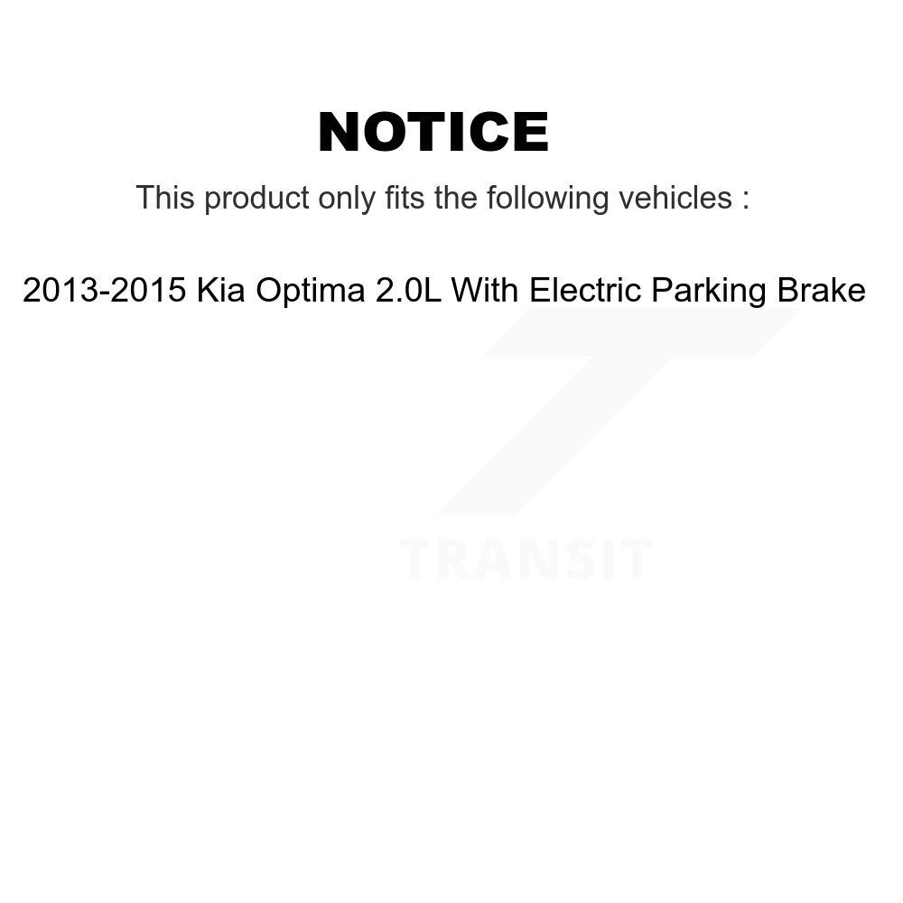 [Front+Rear] 13-15 Kia Optima 2.0L Performance Drilled & Slotted Brake Rotor & Ceramic Pads Kit For Max Braking