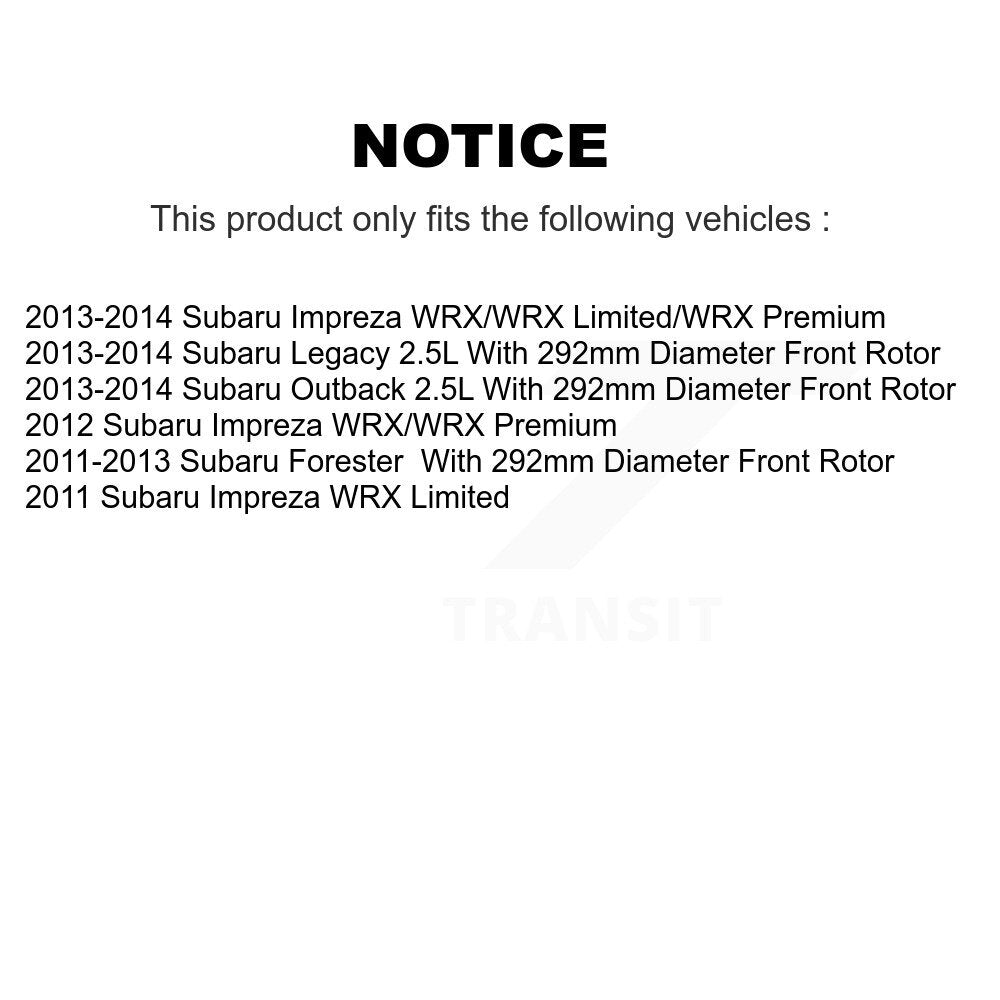 Front Rear Drilled Slot Brake Rotor & Ceramic Pad Kit For Subaru Impreza Outback