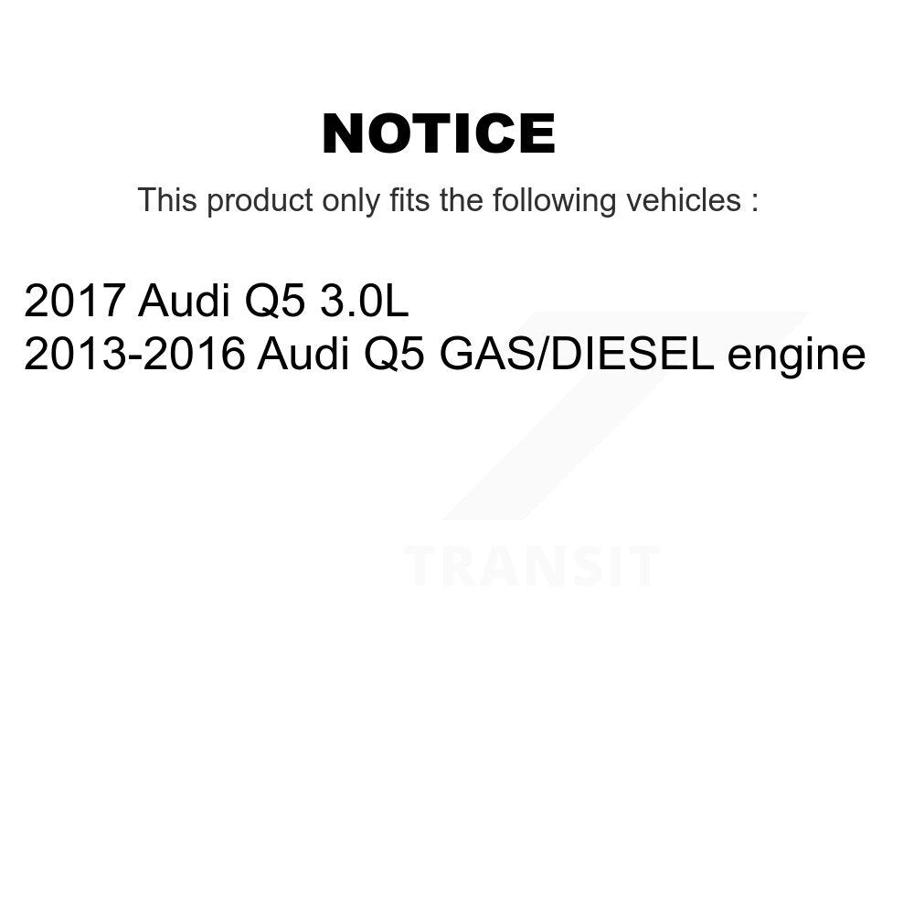 Front Rear Coated Drilled Slotted Disc Brake Rotor & Ceramic Pad Kit For Audi Q5