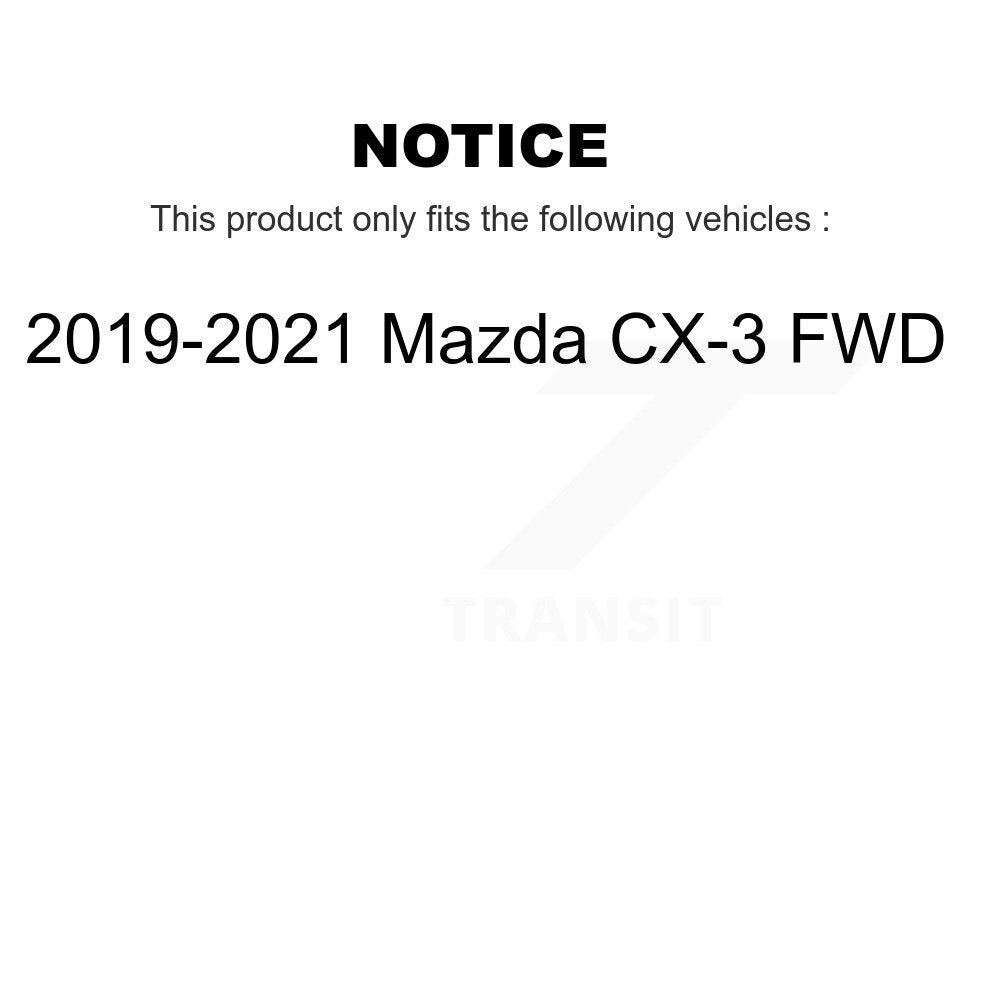 [Front+Rear] 2019-2021 Mazda CX-3 FWD Performance Drilled & Slotted Brake Rotor & Ceramic Pads Kit For Max Braking