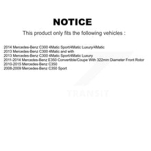 Load image into Gallery viewer, Front Rear Drilled Slot Brake Rotors Ceramic Pad Kit For Mercedes-Benz E350 C300