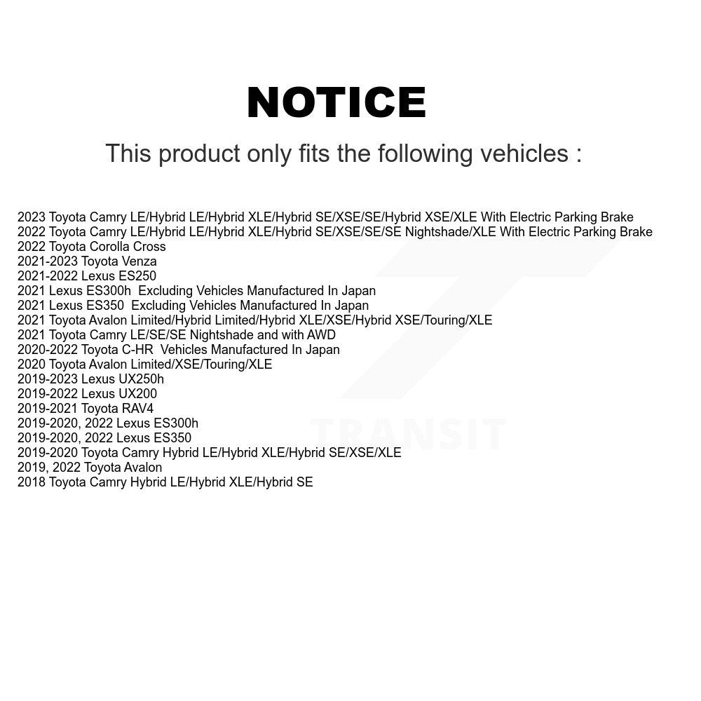 Front Rear Drilled Slot Brake Rotors Ceramic Pad Kit For Toyota Camry RAV4 Lexus