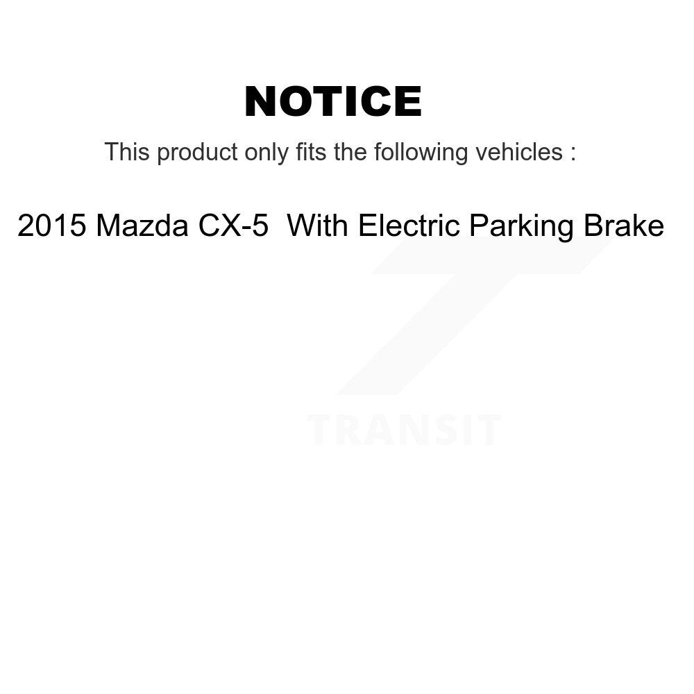 Front Rear Coated Drilled Slot Disc Brake Rotor & Ceramic Pad Kit For Mazda CX-5