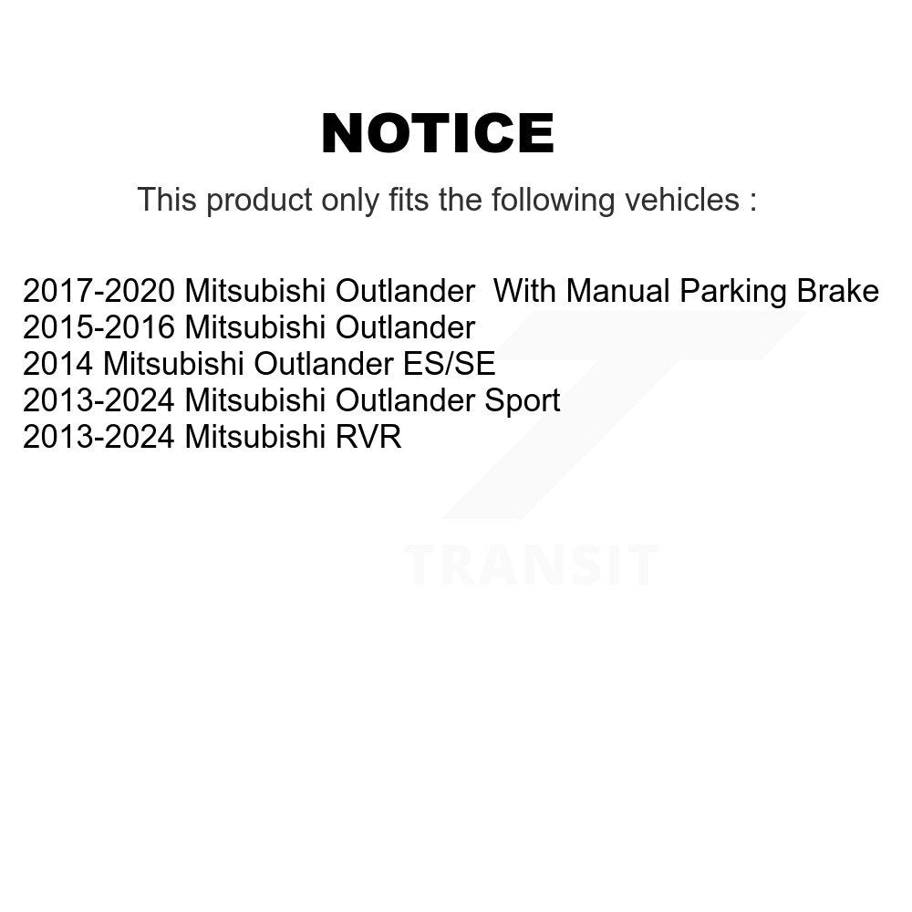 Front Rear Drill Slot Brake Rotor Ceramic Pad Kit For Mitsubishi Outlander Sport