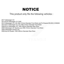 Load image into Gallery viewer, Front Rear Drilled Slot Brake Rotor Ceramic Pad Kit For Volkswagen CC GTI Passat