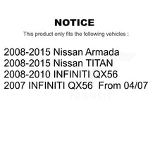 Load image into Gallery viewer, Front Rear Drilled Slot Brake Rotor Ceramic Pad Kit For Nissan Titan Armada QX56