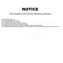 Charger l'image dans la galerie, Front Rear Drilled Slot Brake Rotors Ceramic Pad Kit For Volkswagen Jetta Beetle