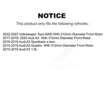 Load image into Gallery viewer, Front Rear Drill Slot Brake Rotors Ceramic Pad Kit For Audi A3 Quattro Sportback