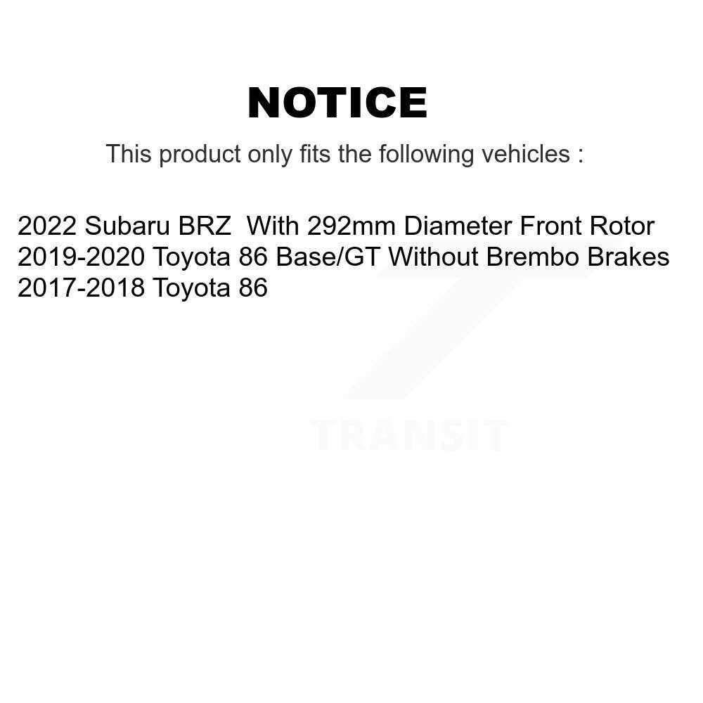 Front Rear Drill Slot Disc Brake Rotors Ceramic Pad Kit For Toyota 86 Subaru BRZ