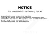 Charger l'image dans la galerie, Rear Drilled Slot Brake Rotor &amp; Ceramic Pad Kit For Jeep Grand Cherokee Dodge WK