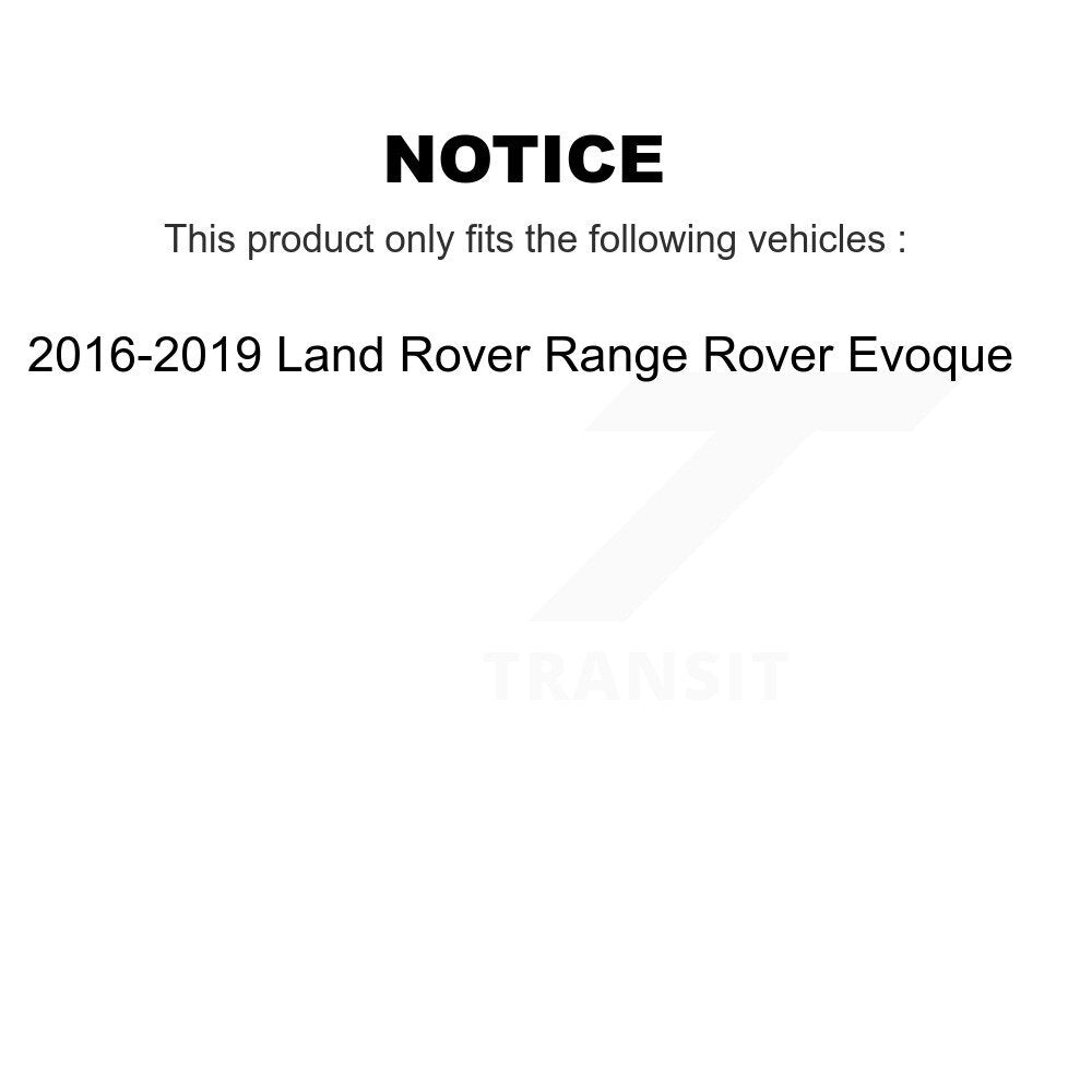 [Rear] 16-19 Land Rover Range Evoque Performance Drilled & Slotted Brake Rotor & Ceramic Pads Kit For Max Braking