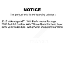 Charger l'image dans la galerie, Rear Coated Drilled Slotted Disc Brake Rotors Ceramic Pad Kit For Volkswagen GTI