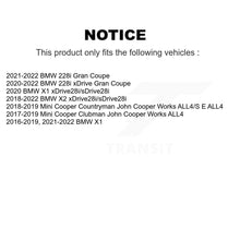 Charger l&#39;image dans la galerie, Rear Drill Slot Brake Rotor Ceramic Pad Kit For BMW X1 Mini X2 Cooper Countryman