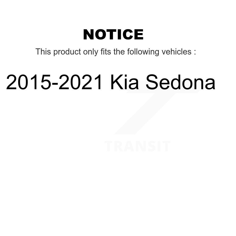 Rear Coated Drill Slot Disc Brake Rotor Ceramic Pad Kit For 2015-2019 Kia Sedona