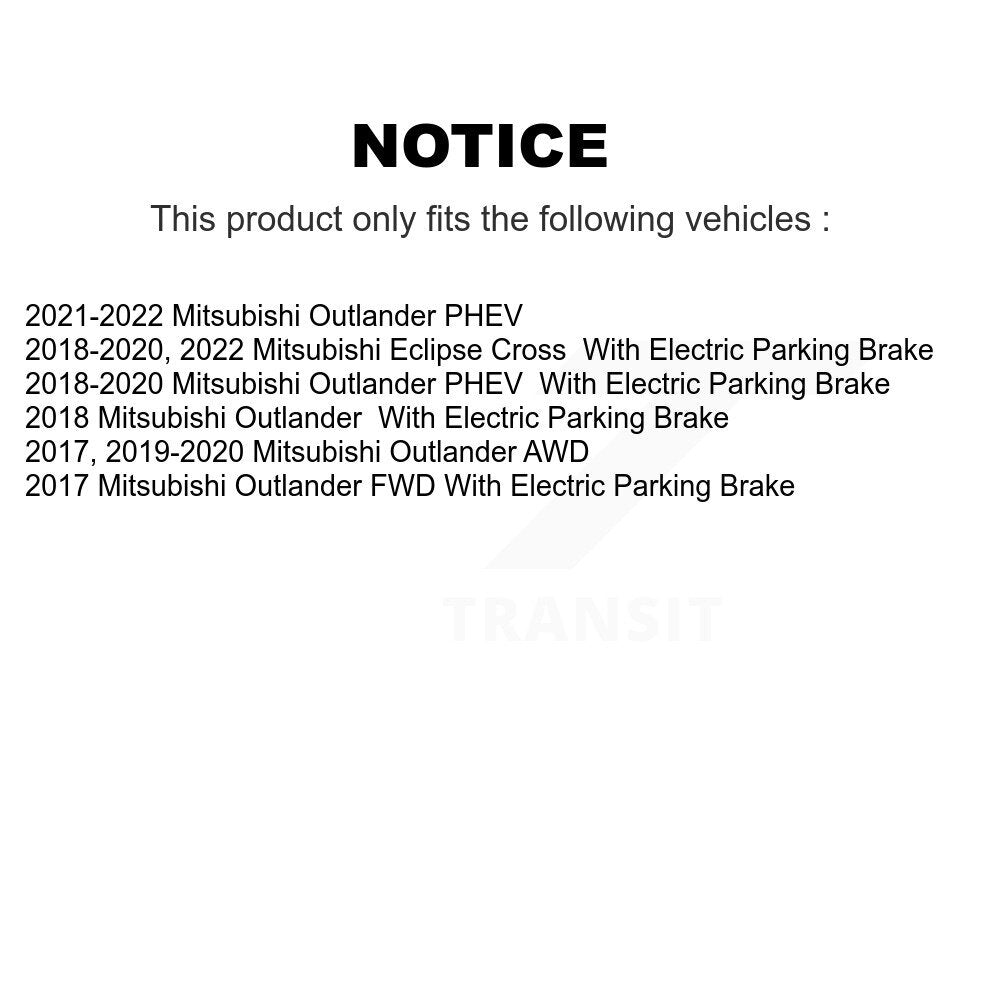 Rear Drilled Slot Brake Rotor & Ceramic Pad Kit For Mitsubishi Outlander Eclipse