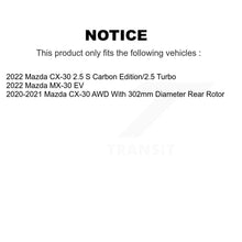 Charger l'image dans la galerie, Rear Coated Drill Slot Disc Brake Rotor Ceramic Pad Kit For Mazda CX-30 MX-30 EV