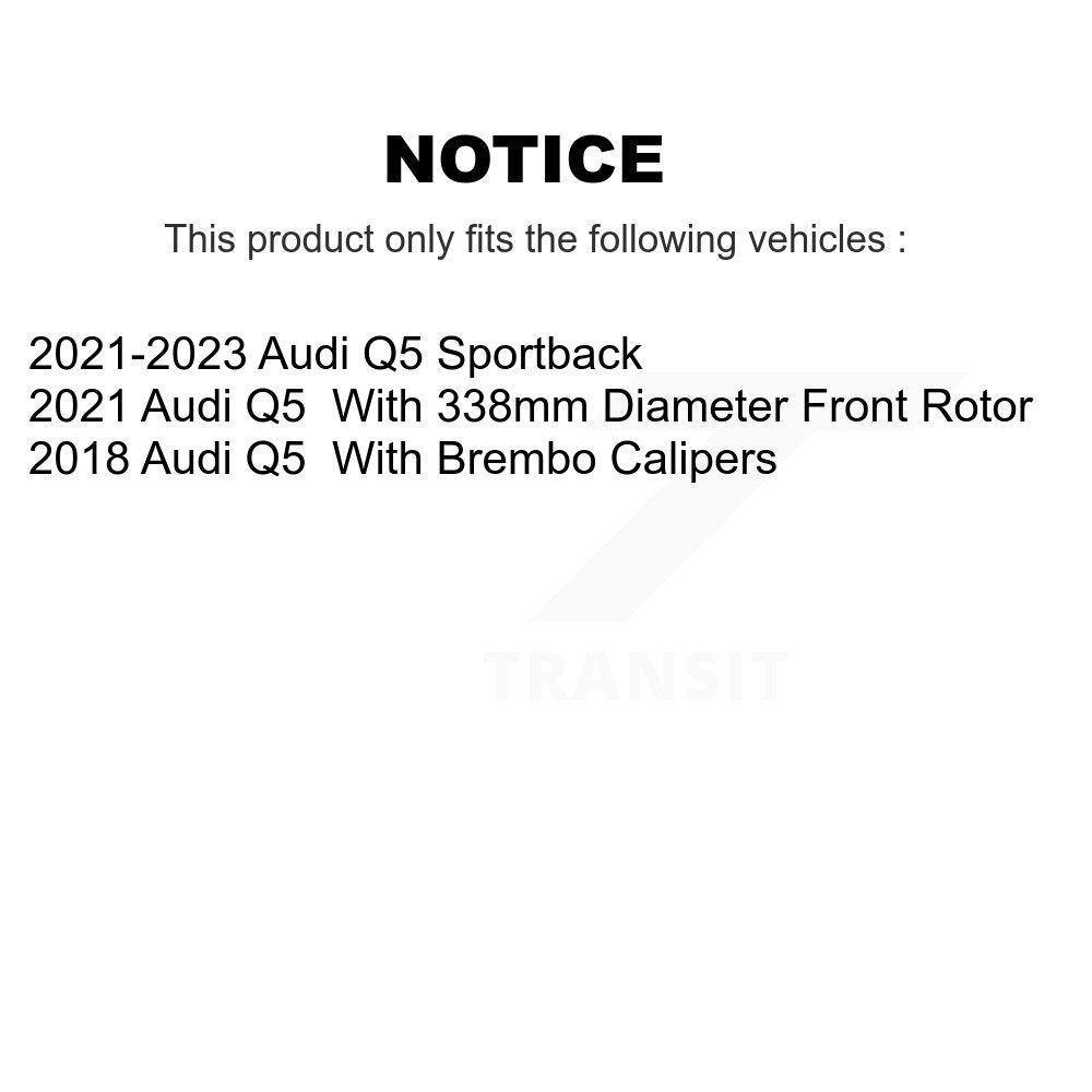 Front Coated Drilled Slot Disc Brake Rotor Ceramic Pad Kit For Audi Q5 Sportback